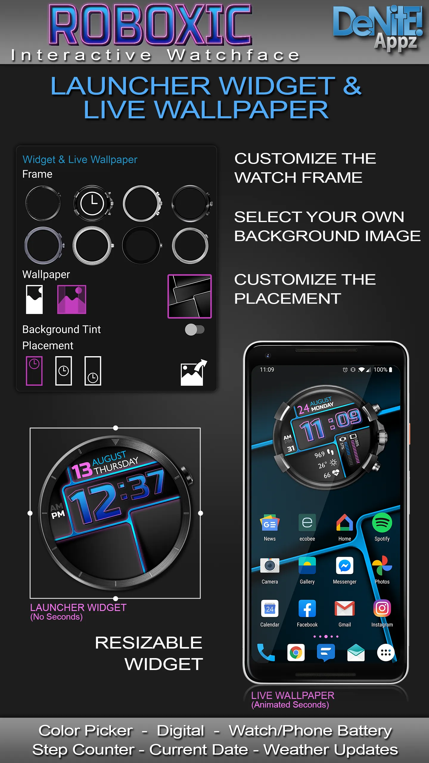 Roboxic HD Watch Face | Indus Appstore | Screenshot