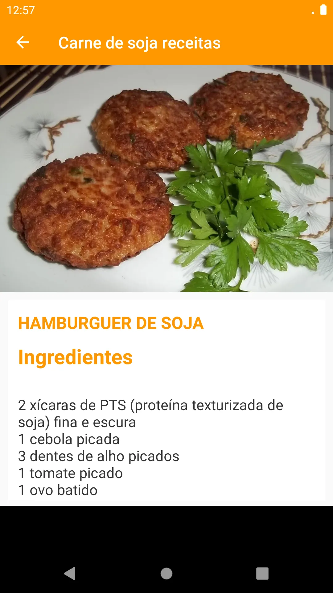 Receitas com Carne de soja | Indus Appstore | Screenshot