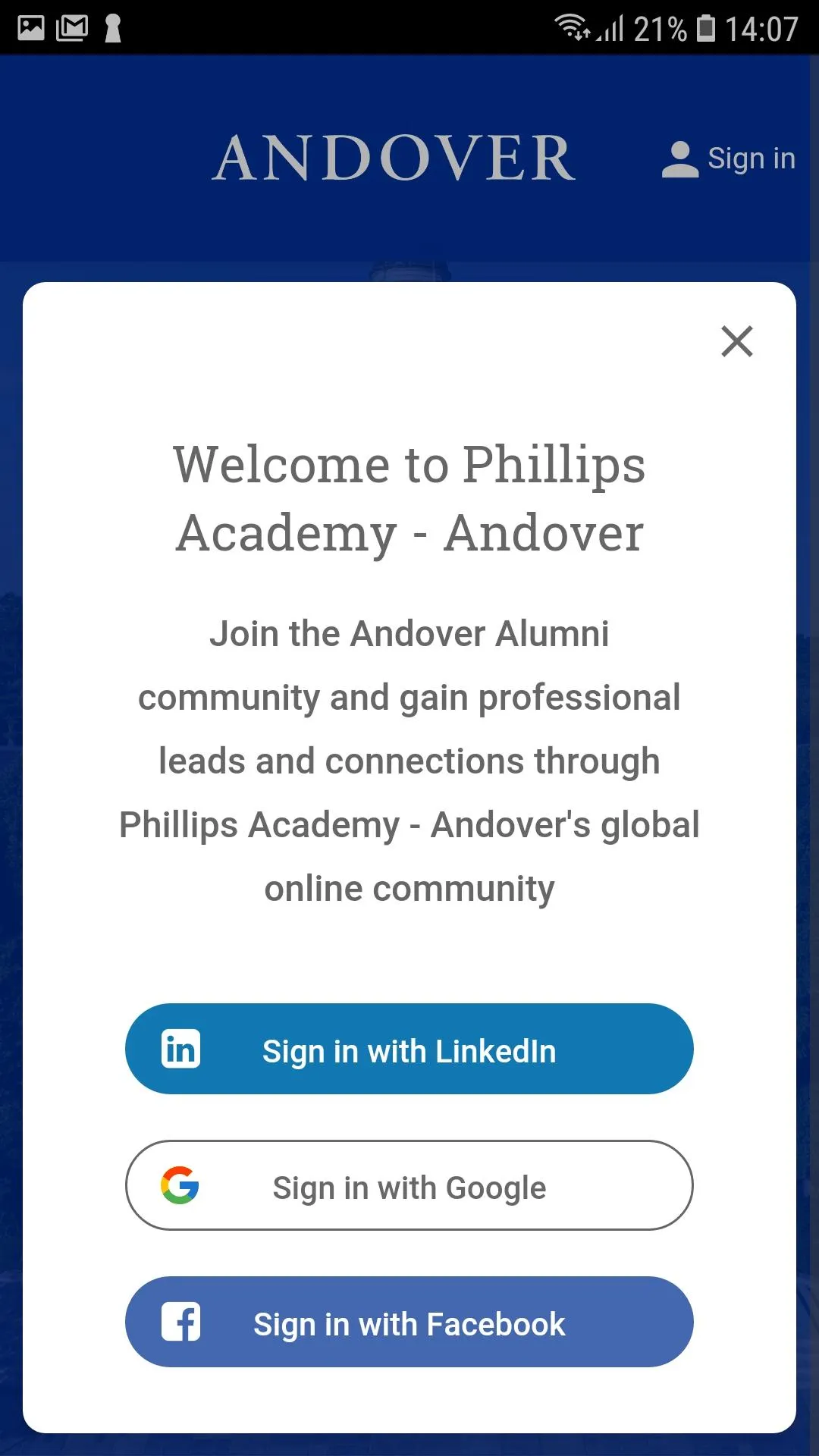 Andover Alumni | Indus Appstore | Screenshot