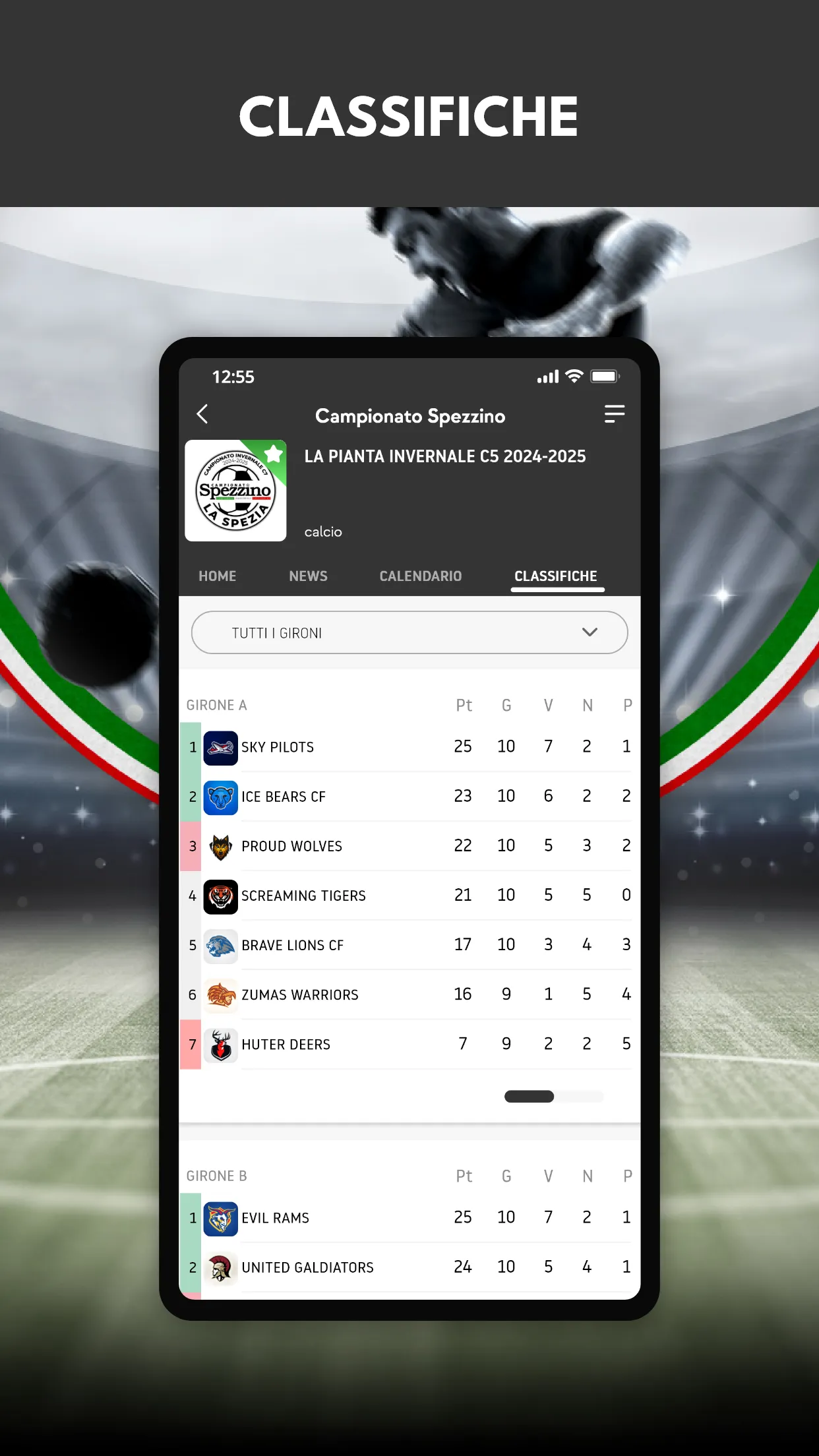 Campionato Spezzino | Indus Appstore | Screenshot