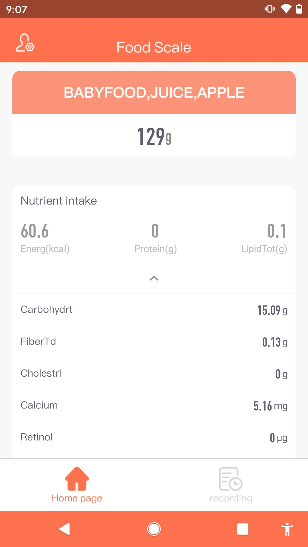 Food Scale | Indus Appstore | Screenshot