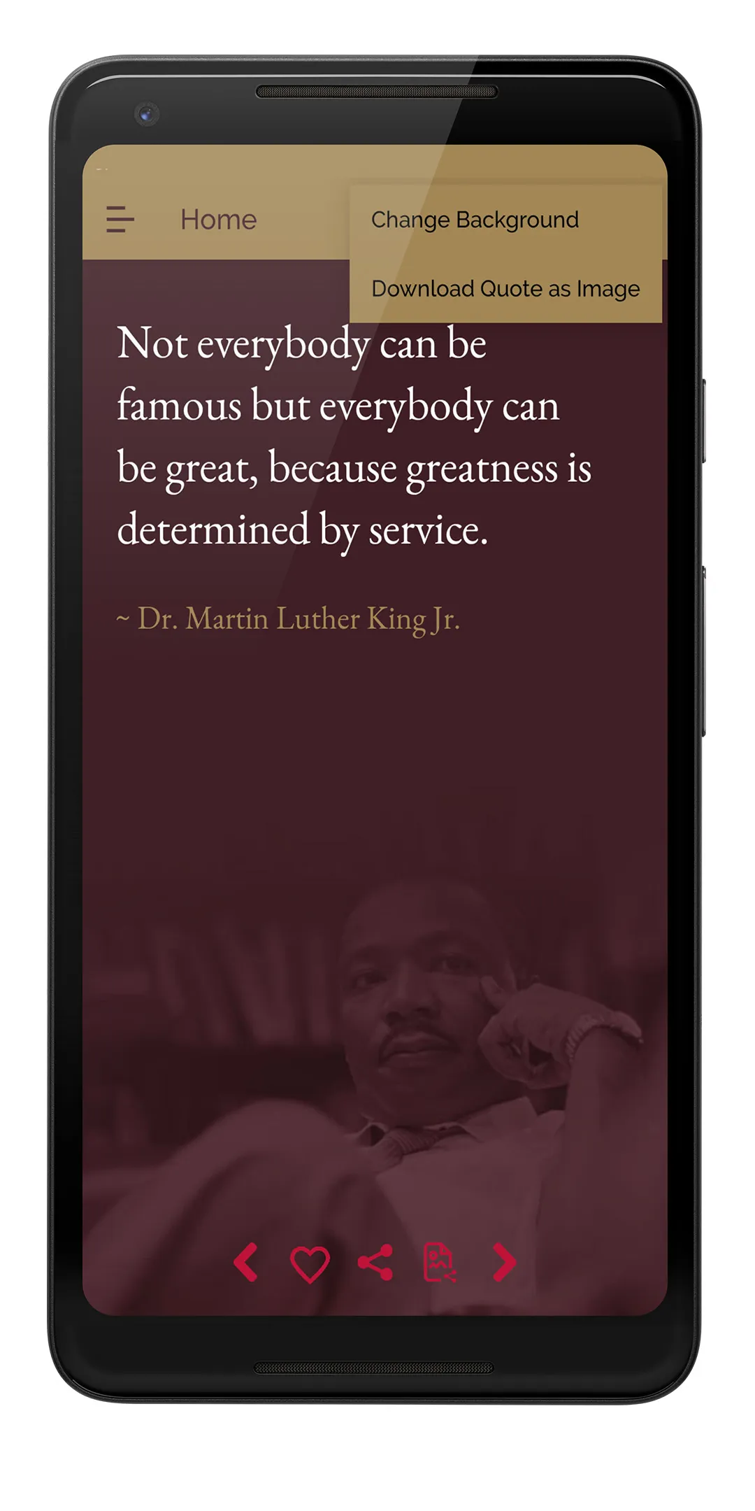 Martin Luther King Quotes - In | Indus Appstore | Screenshot