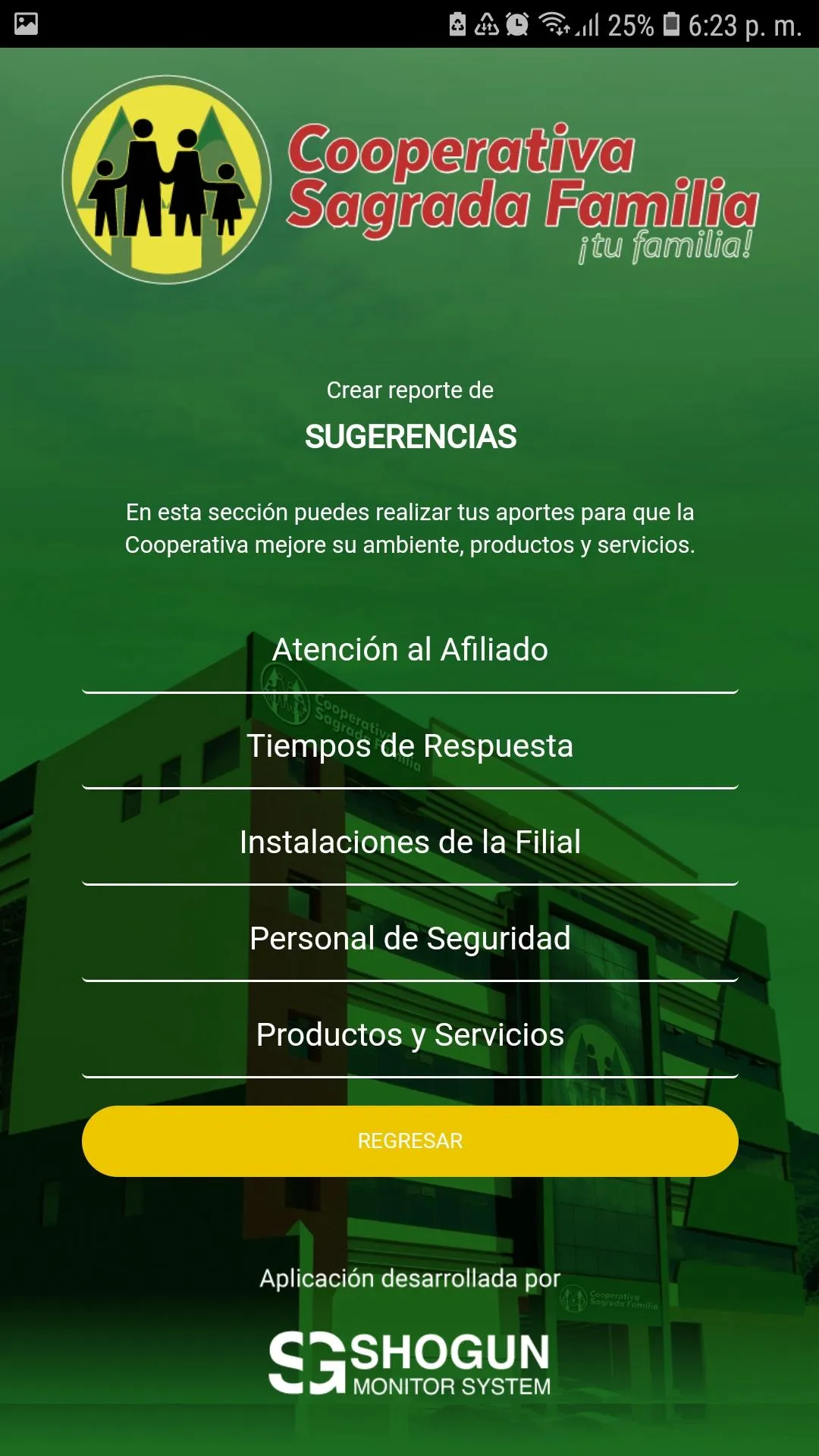 COOP SAGRADA FAMILIA–RECLAMOS | Indus Appstore | Screenshot