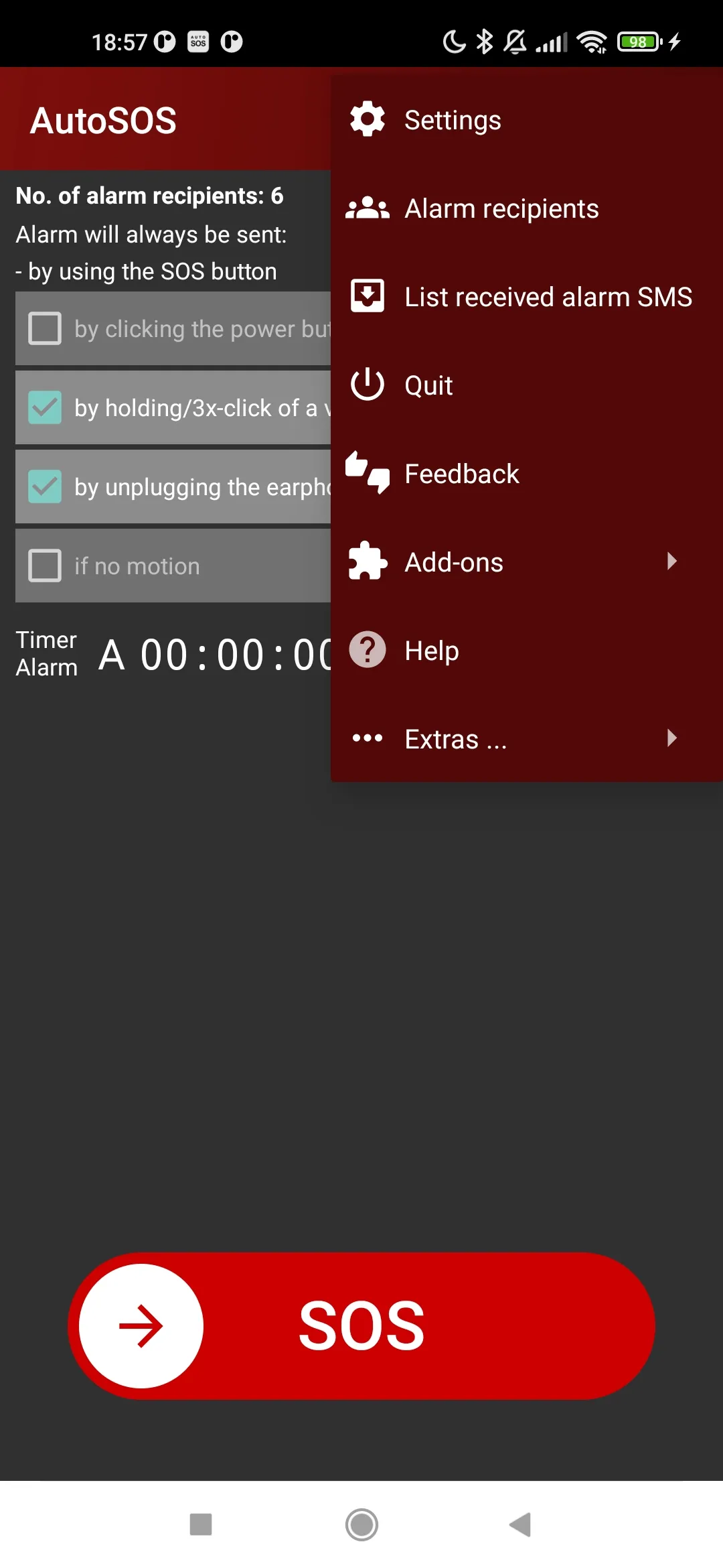 AutoSOS: Automatic SOS Alarms | Indus Appstore | Screenshot