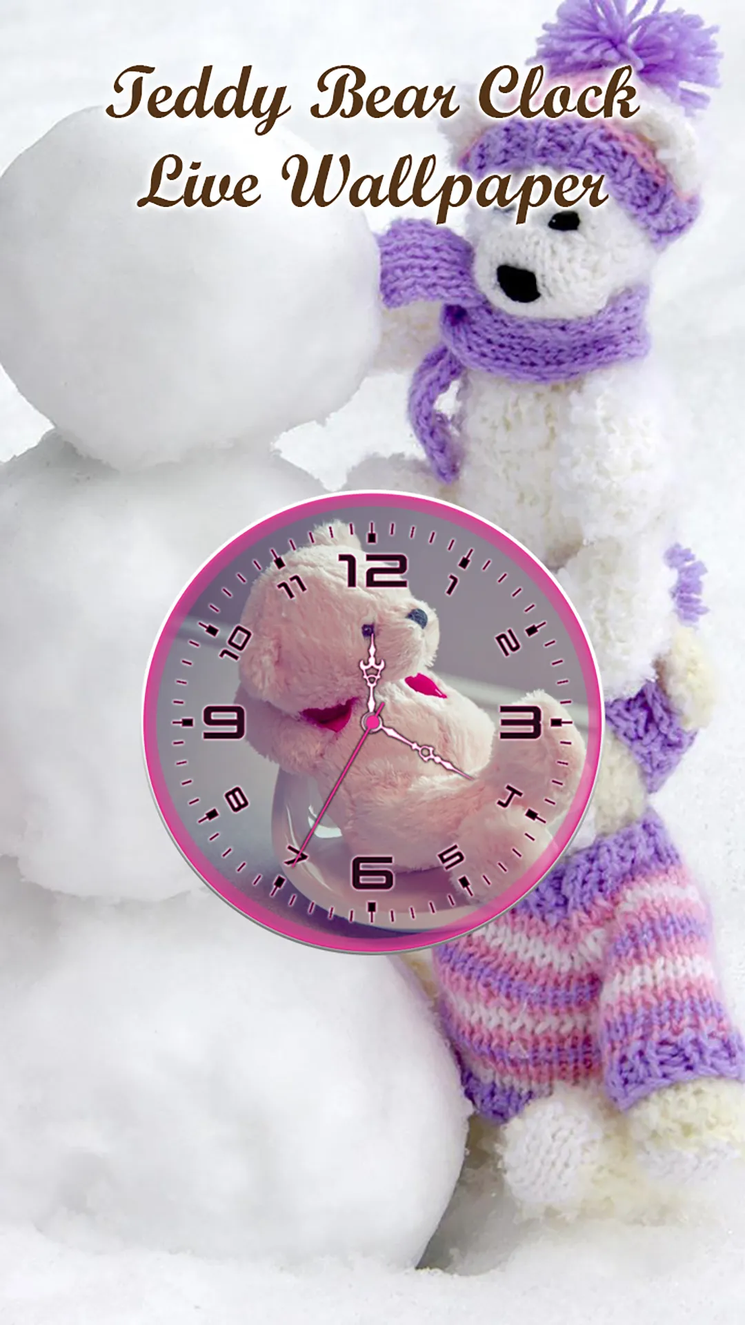 Teddy Bear Clock Wallpaper | Indus Appstore | Screenshot