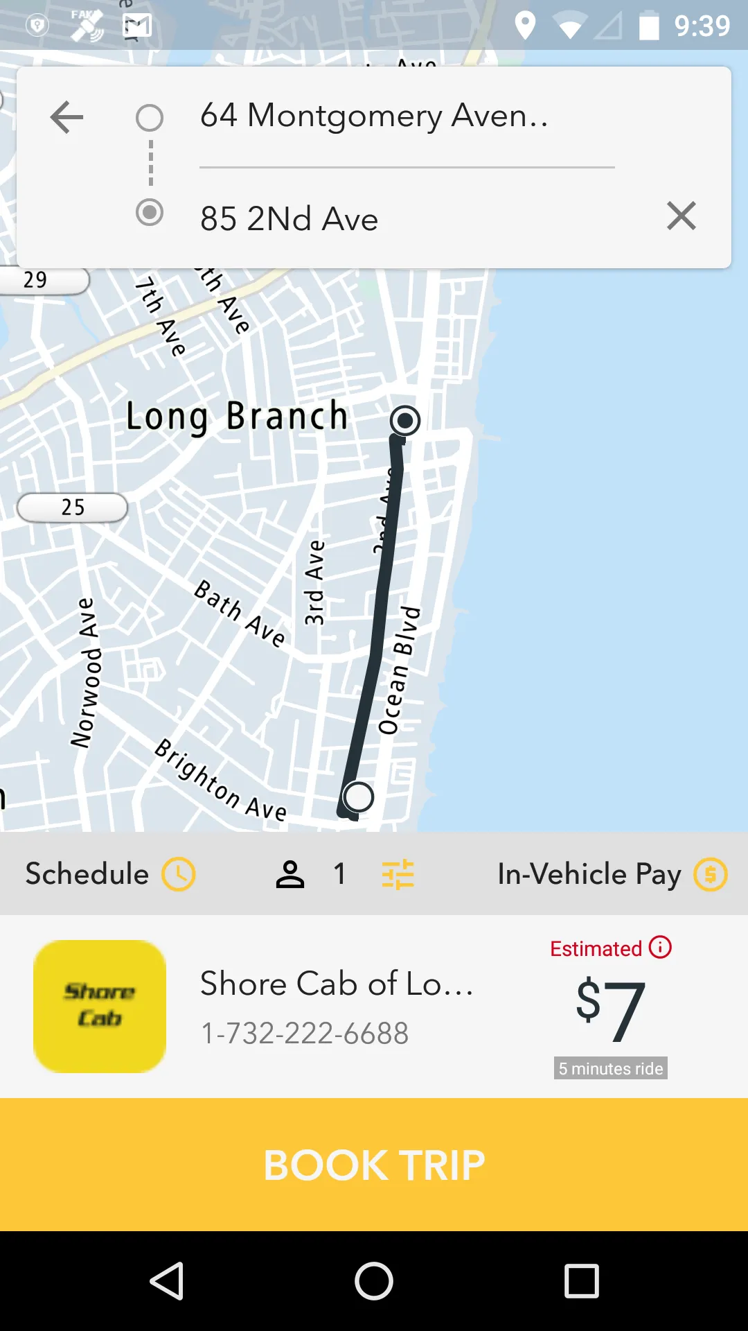 Shore Cab :Long Branch NJ Taxi | Indus Appstore | Screenshot