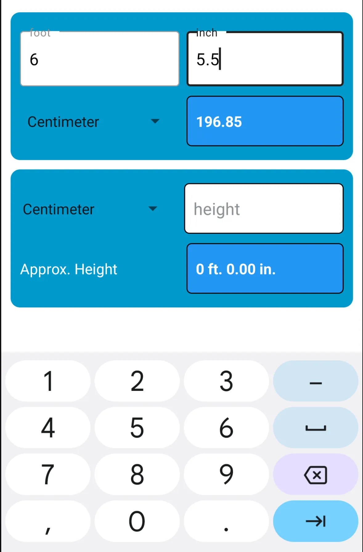 Height Converter | Indus Appstore | Screenshot