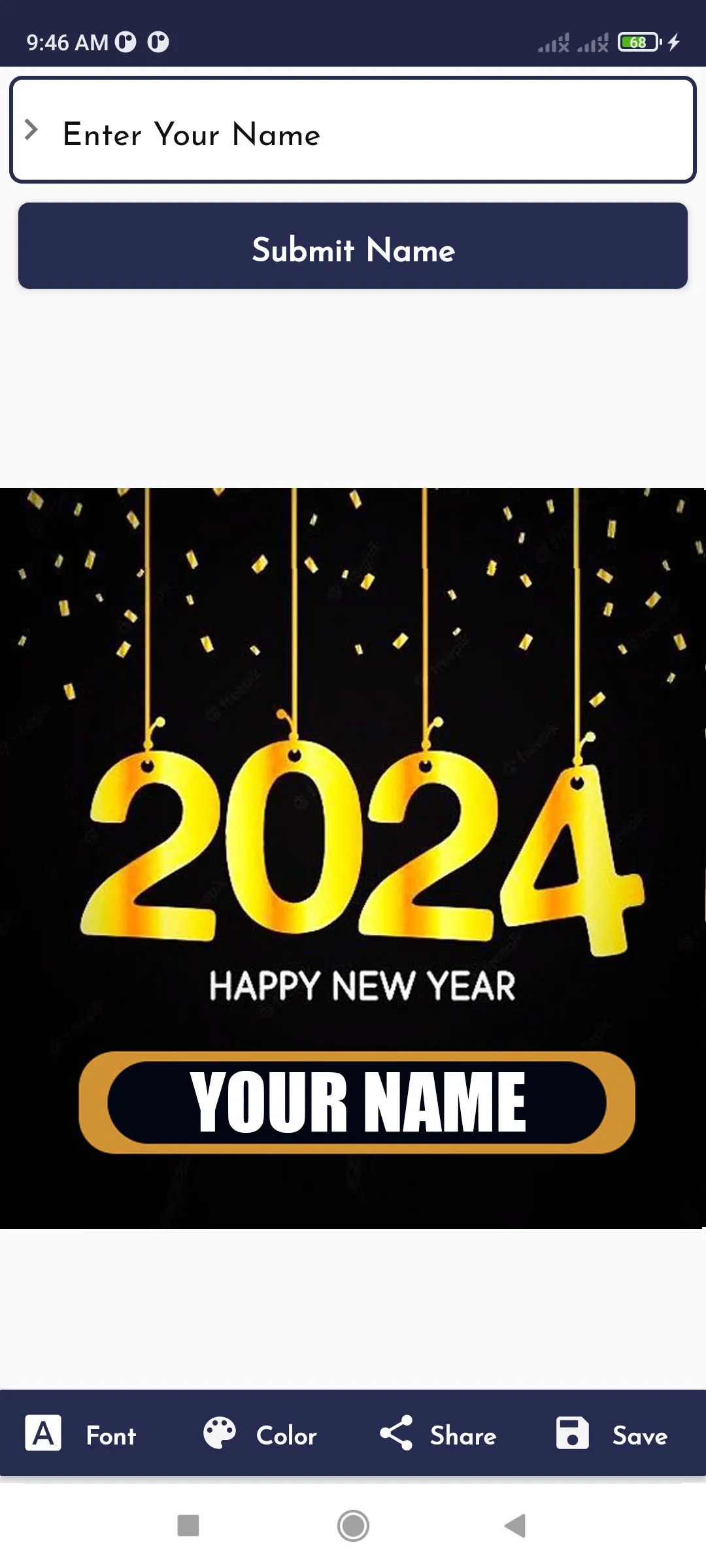 Happy New Year Name DP 2024 | Indus Appstore | Screenshot