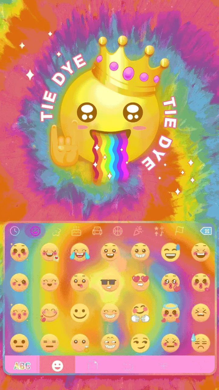 Tie Dye Keyboard Theme | Indus Appstore | Screenshot