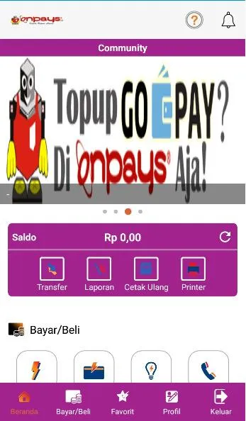 onMOBILE (ONPAYS MOBILE) PPOB | Indus Appstore | Screenshot