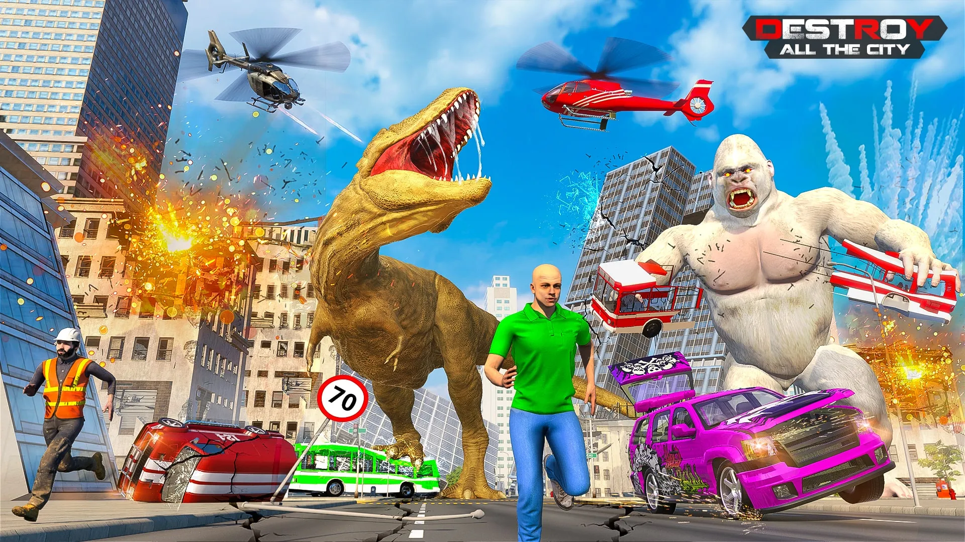 Angry Dinosaur City Rampage | Indus Appstore | Screenshot