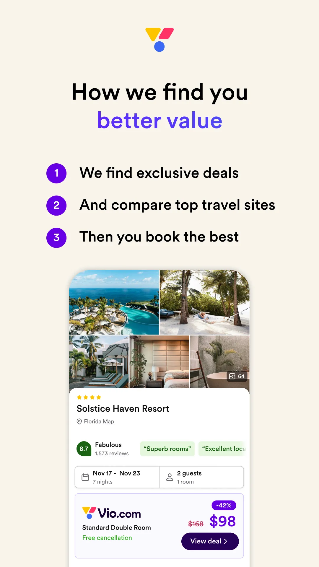 Vio.com: Hotels & travel deals | Indus Appstore | Screenshot