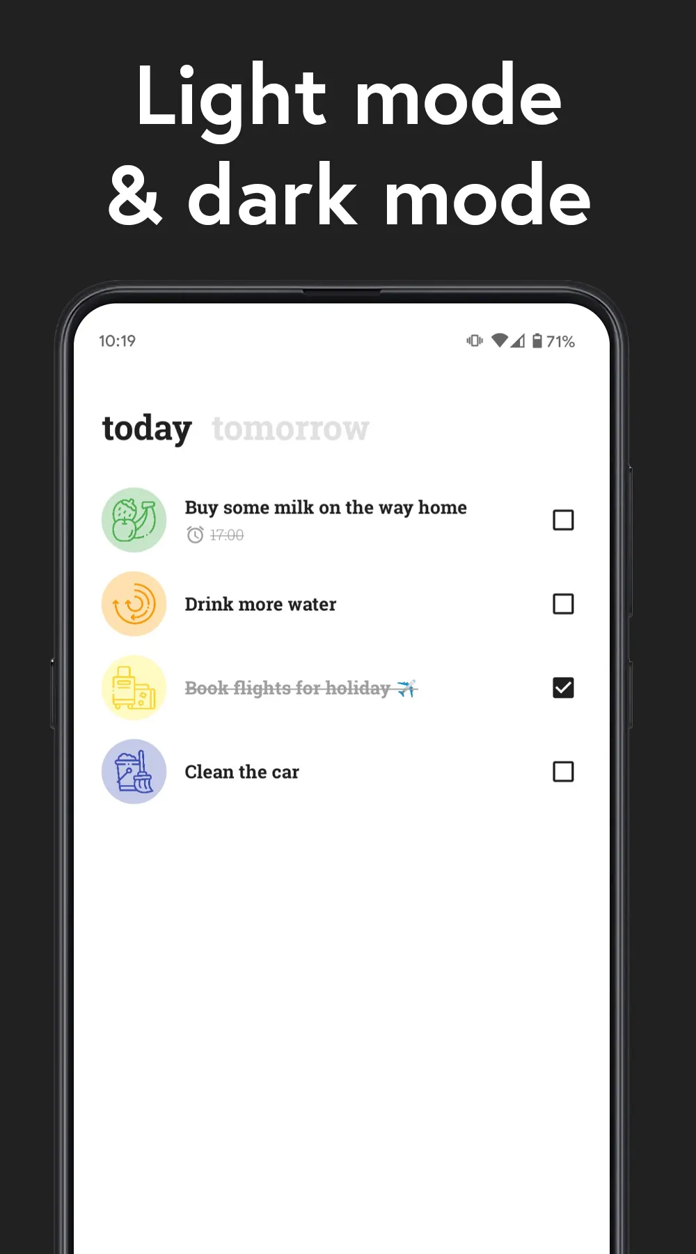 tomorrow - Minimal To-Do List | Indus Appstore | Screenshot