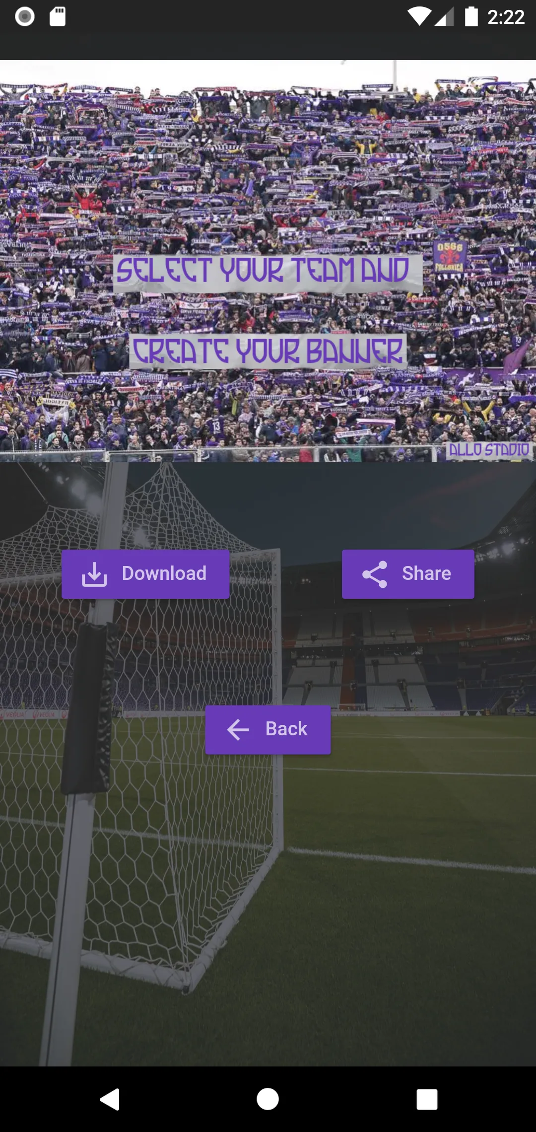 Allo Stadio - Crea striscione | Indus Appstore | Screenshot