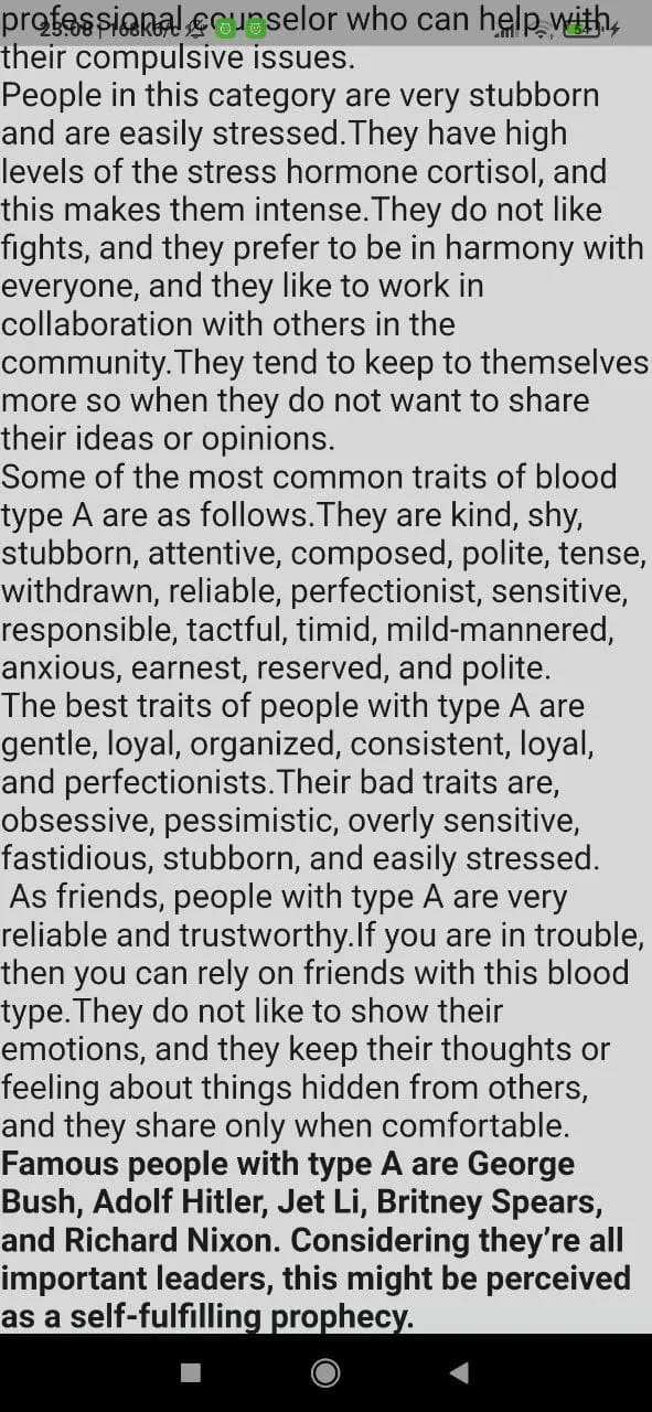 Blood Type Personality | Indus Appstore | Screenshot