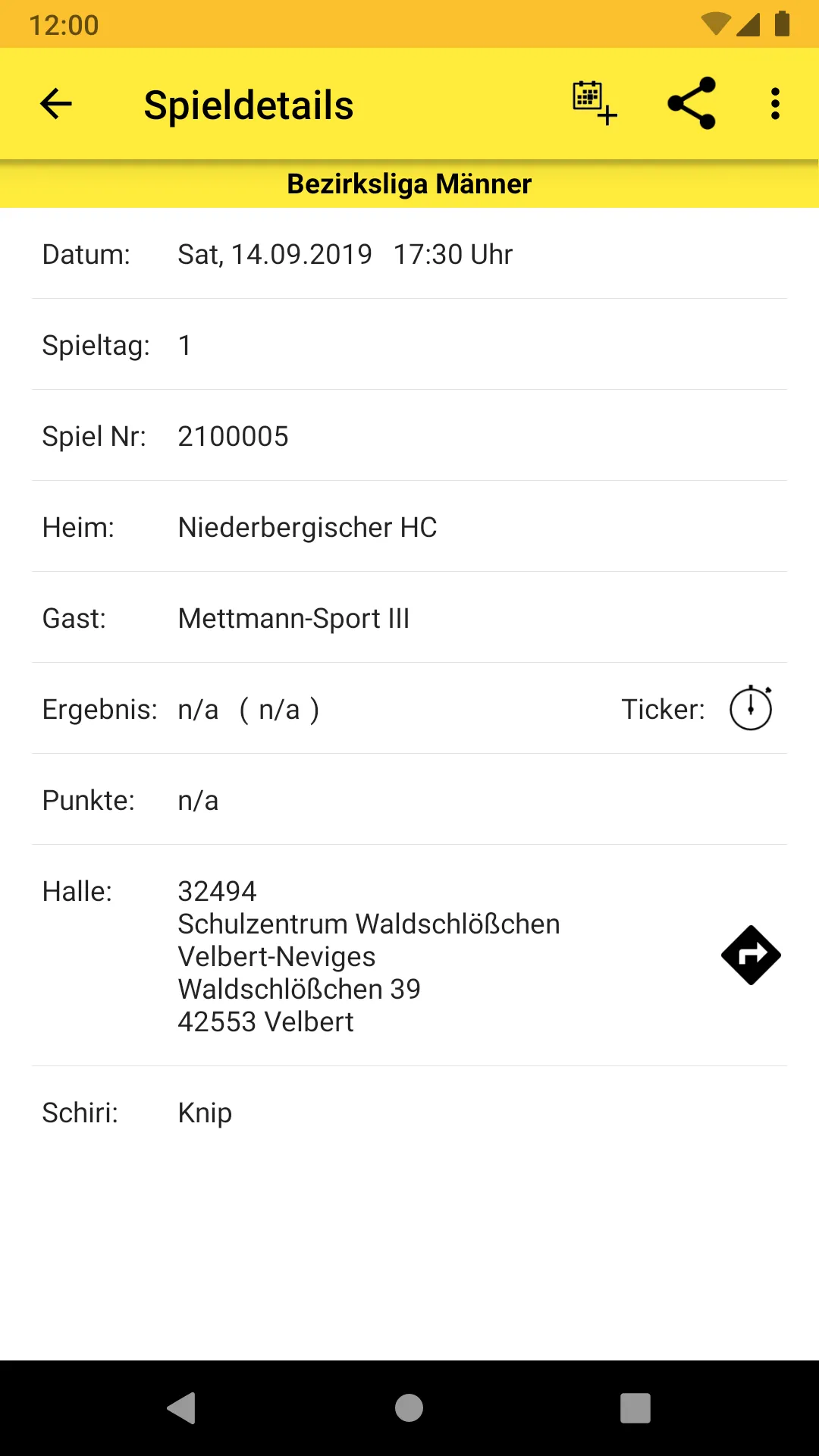 Niederbergischer Handball-Club | Indus Appstore | Screenshot