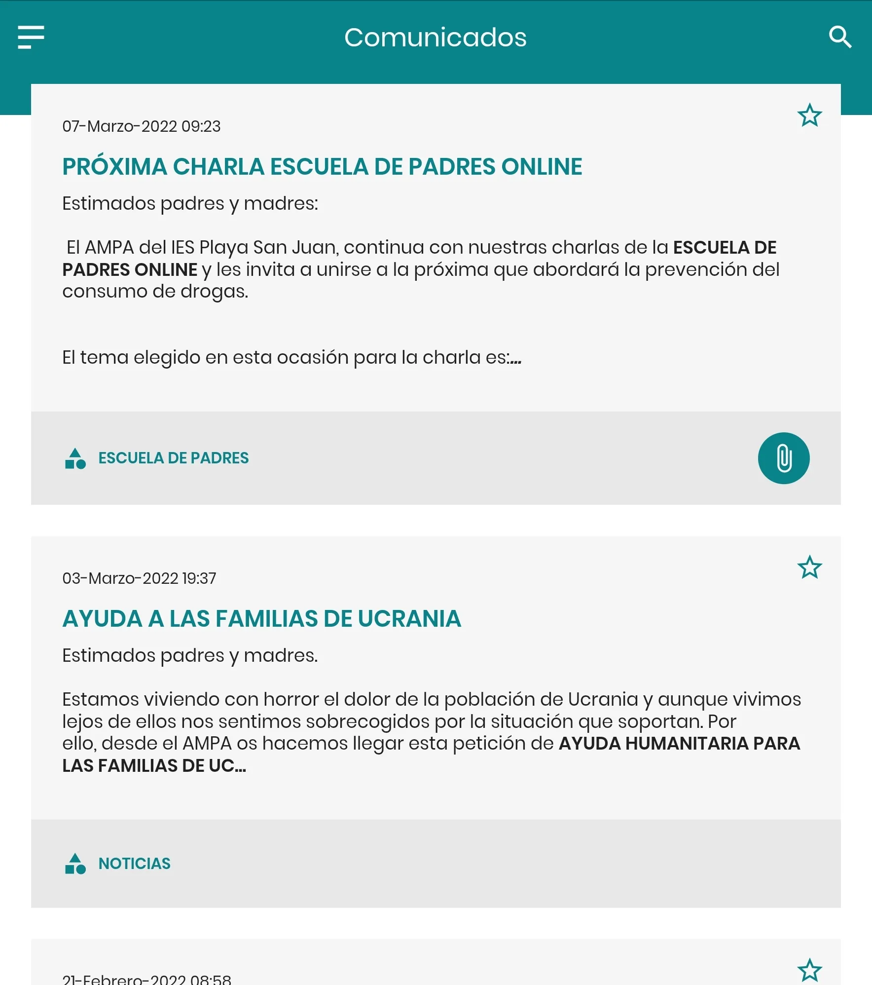 AMPA I.E.S Playa San Juan Info | Indus Appstore | Screenshot