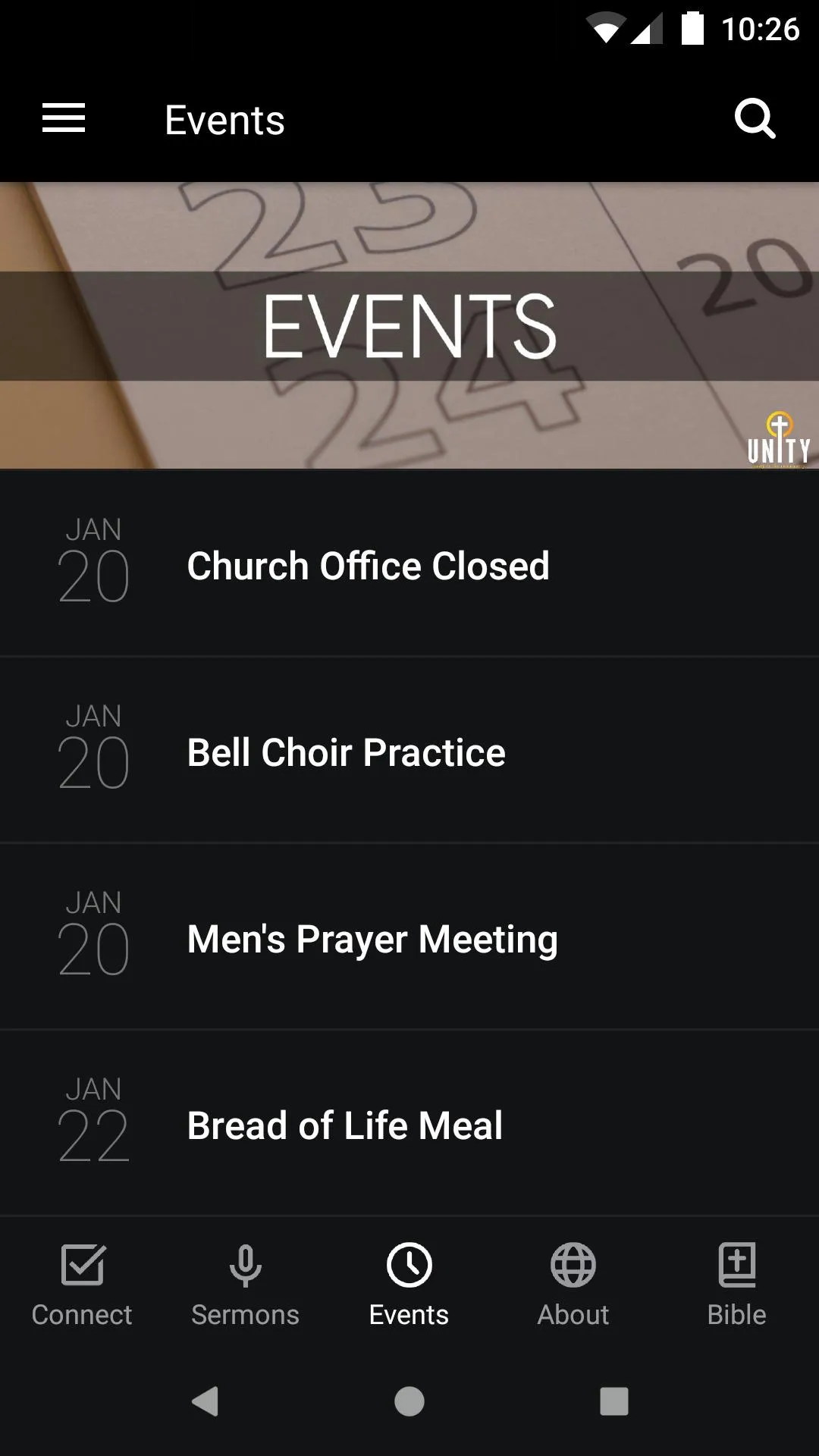 Unity Baptist Church - GC | Indus Appstore | Screenshot