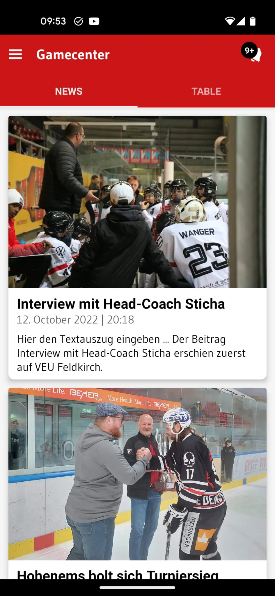 VEU Feldkirch App | Indus Appstore | Screenshot