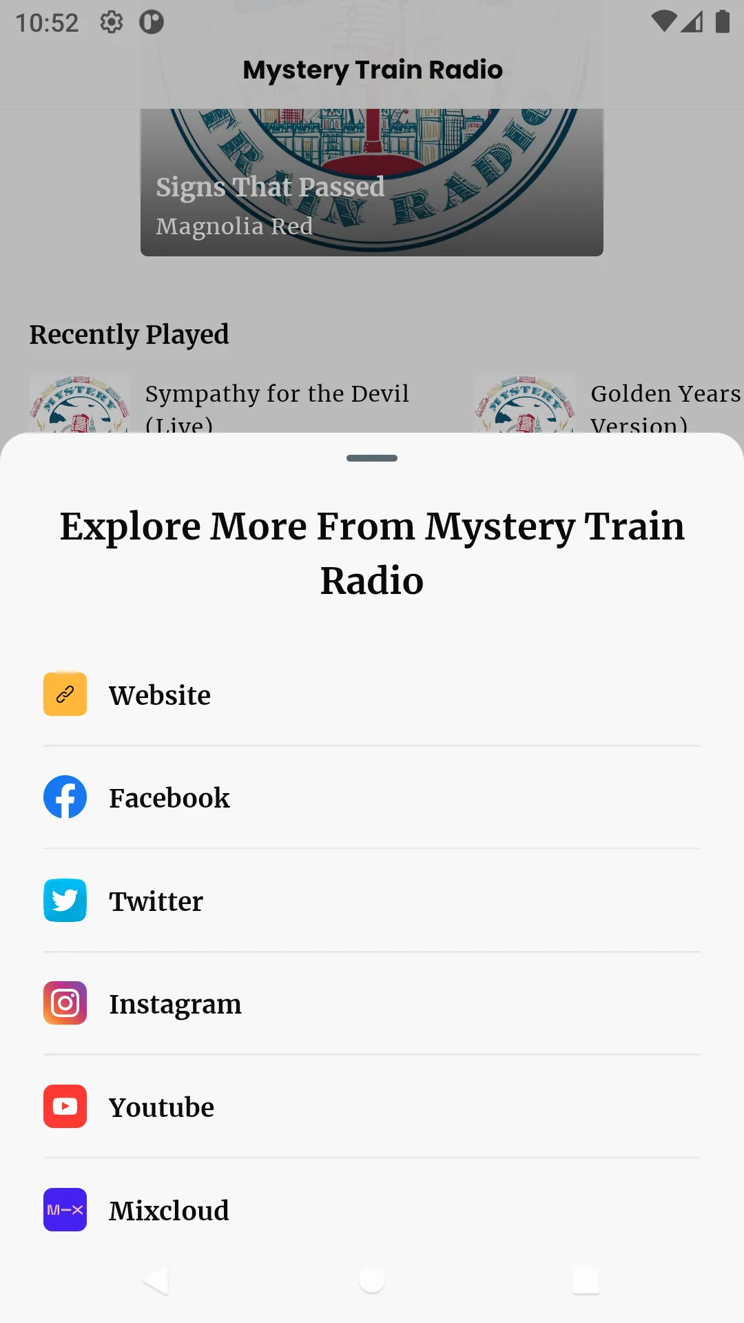 Mystery Train Radio | Indus Appstore | Screenshot