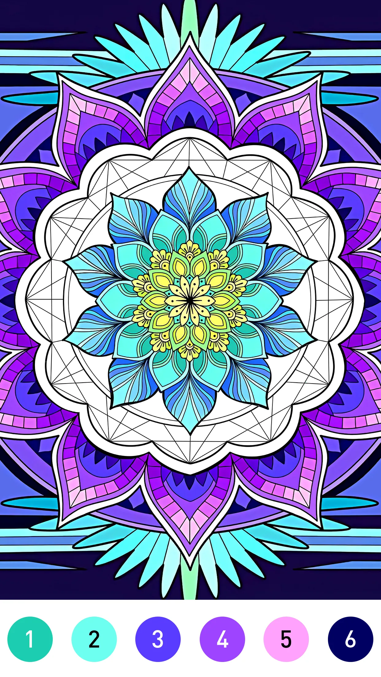 Mandala Color by Number Book | Indus Appstore | Screenshot