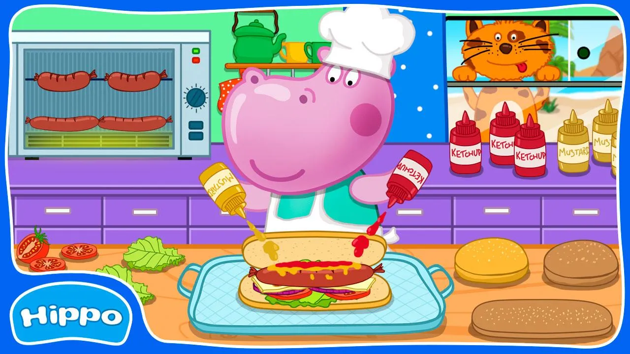 Cafe Hippo: Kids cooking game | Indus Appstore | Screenshot