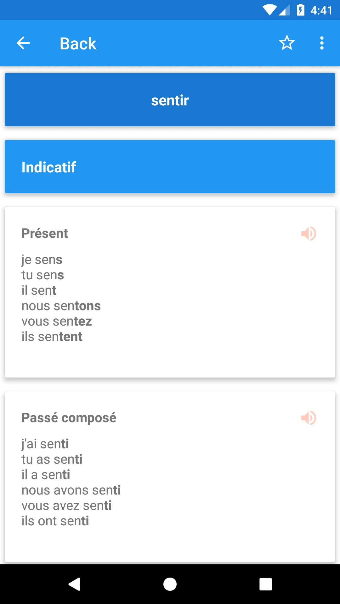 Conjugaison française | Indus Appstore | Screenshot