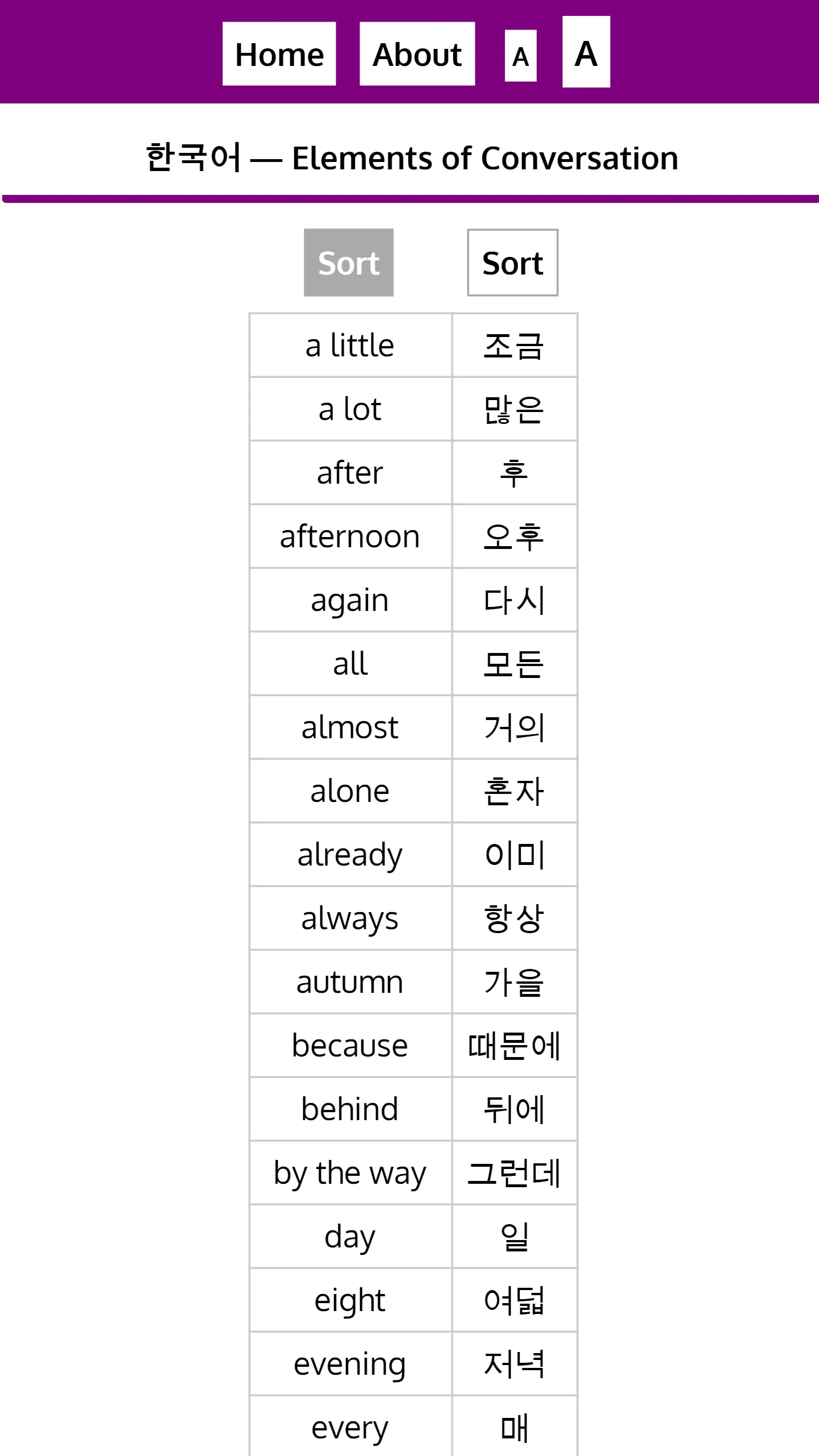 Korean Vocabulary | Indus Appstore | Screenshot