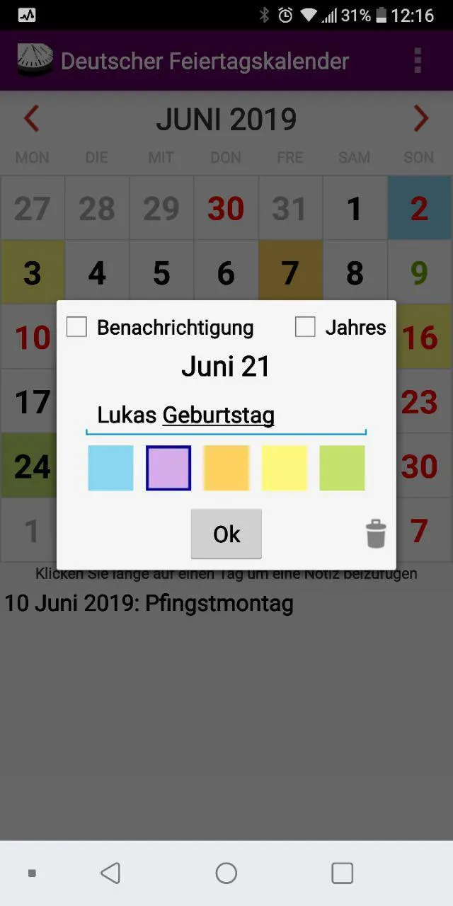 Deutsch Kalender 2023 | Indus Appstore | Screenshot