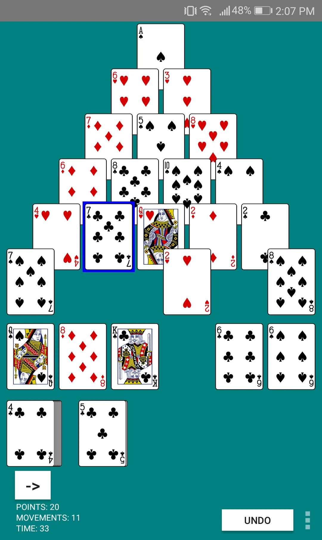 Pyramid Solitaire | Indus Appstore | Screenshot