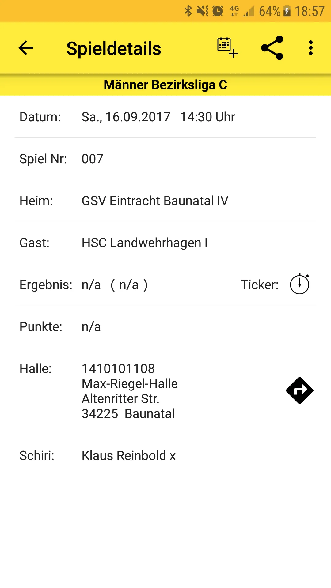 HSC Landwehrhagen | Indus Appstore | Screenshot