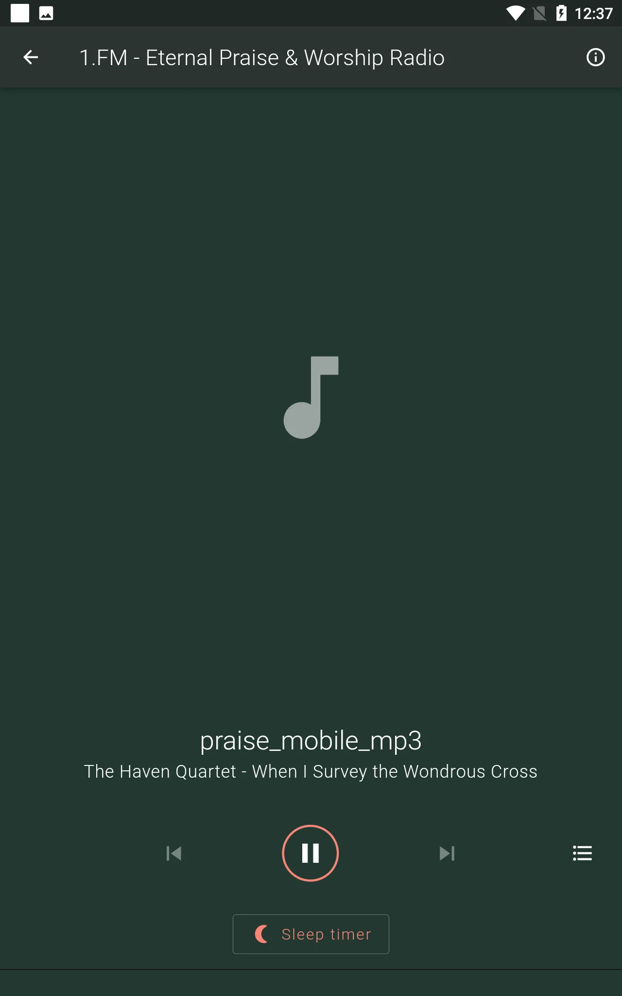 Christian Music Radio | Indus Appstore | Screenshot