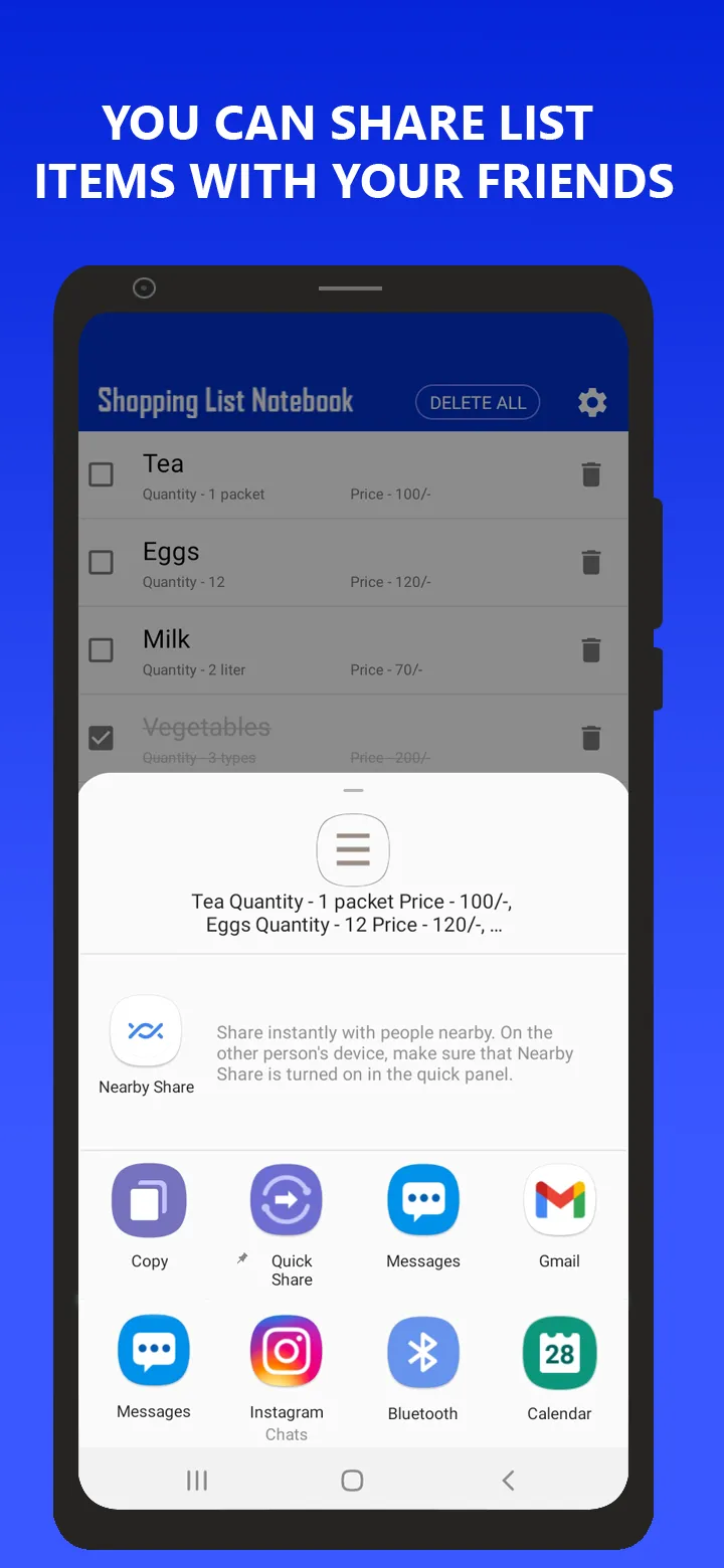 Shopping List Notebook | Indus Appstore | Screenshot