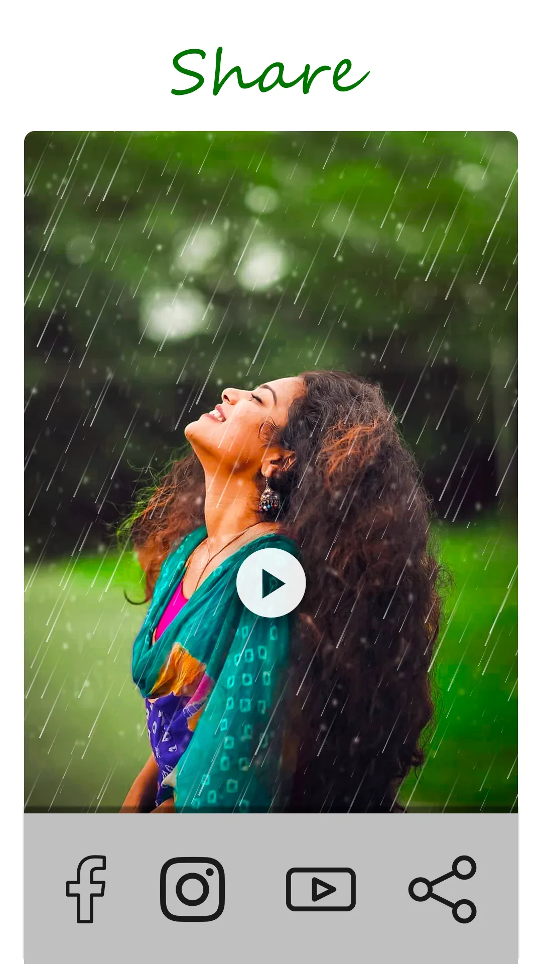 Rain Video Music -Photo Editor | Indus Appstore | Screenshot