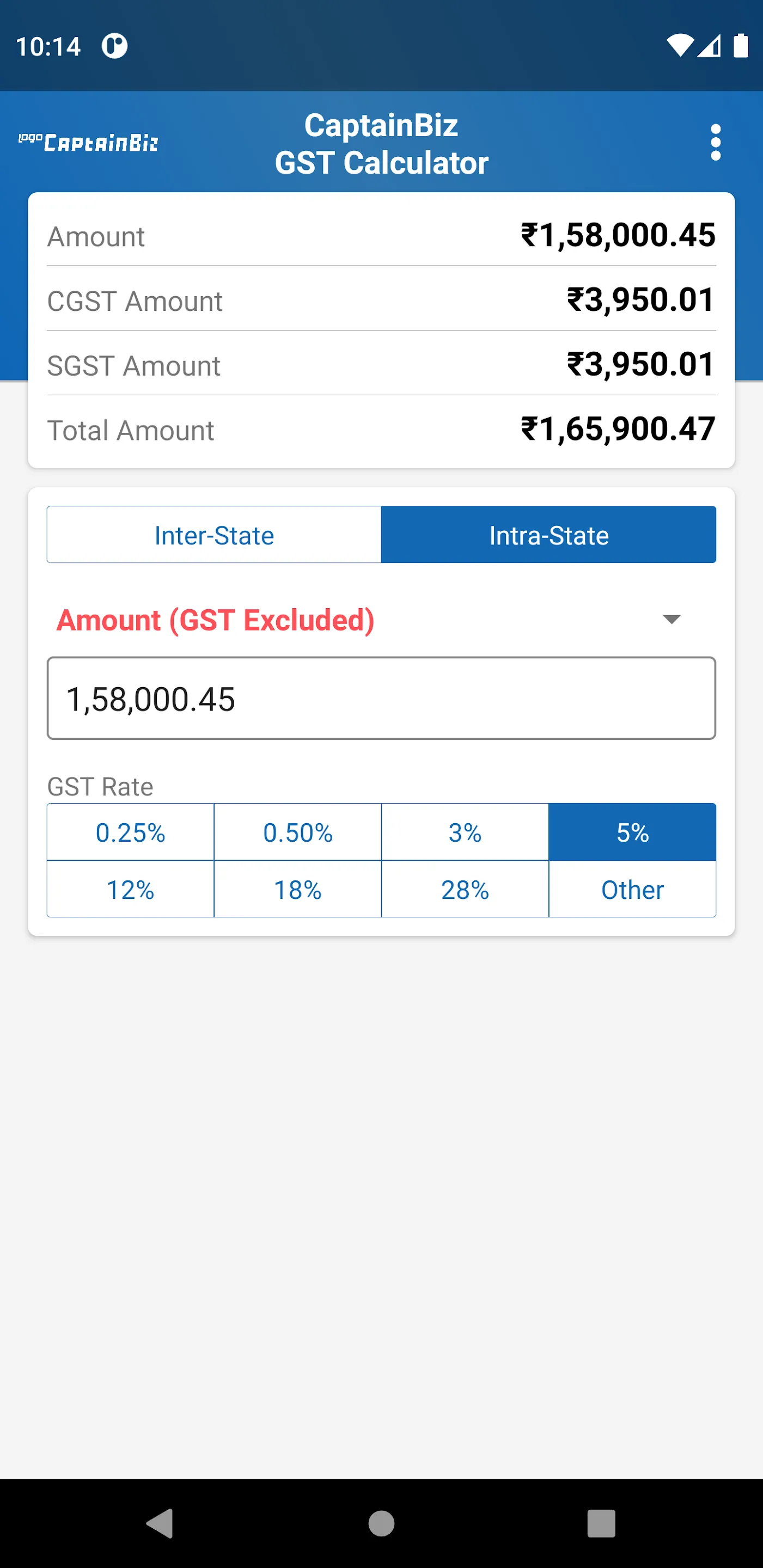 CaptainBiz GST Calculator | Indus Appstore | Screenshot