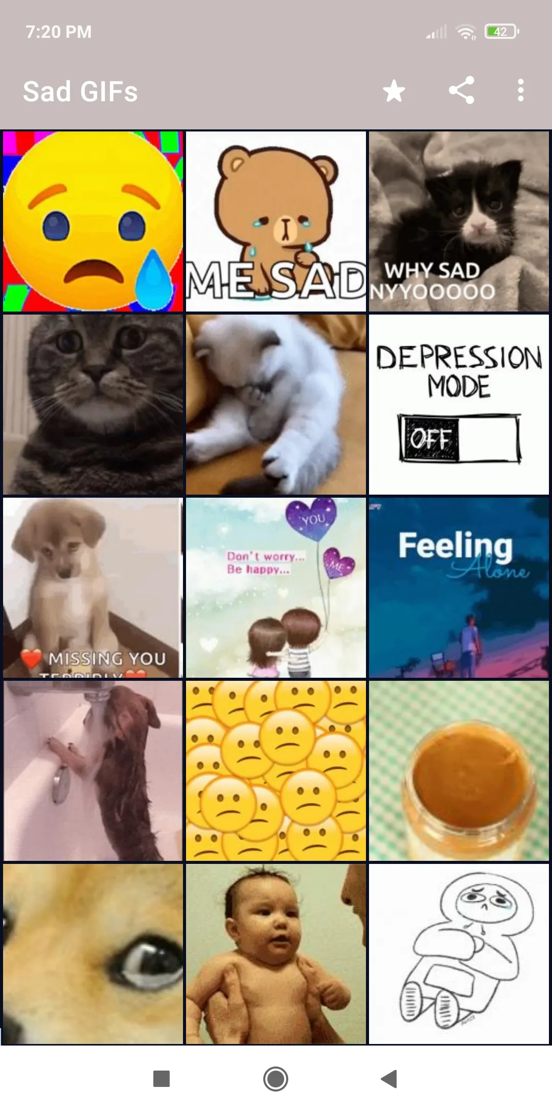 Sad GIFs - For Messages | Indus Appstore | Screenshot