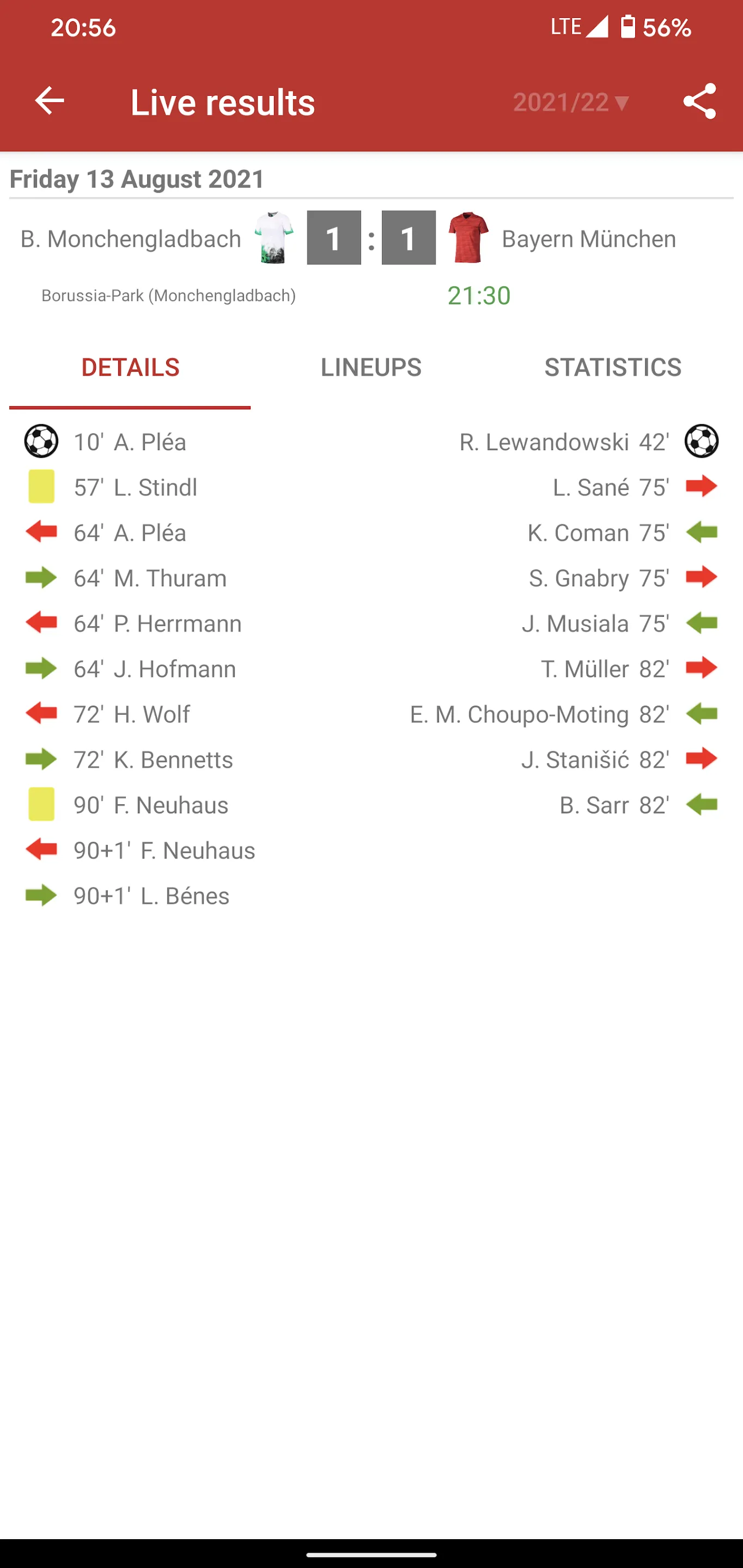 Live Scores for Bundesliga | Indus Appstore | Screenshot