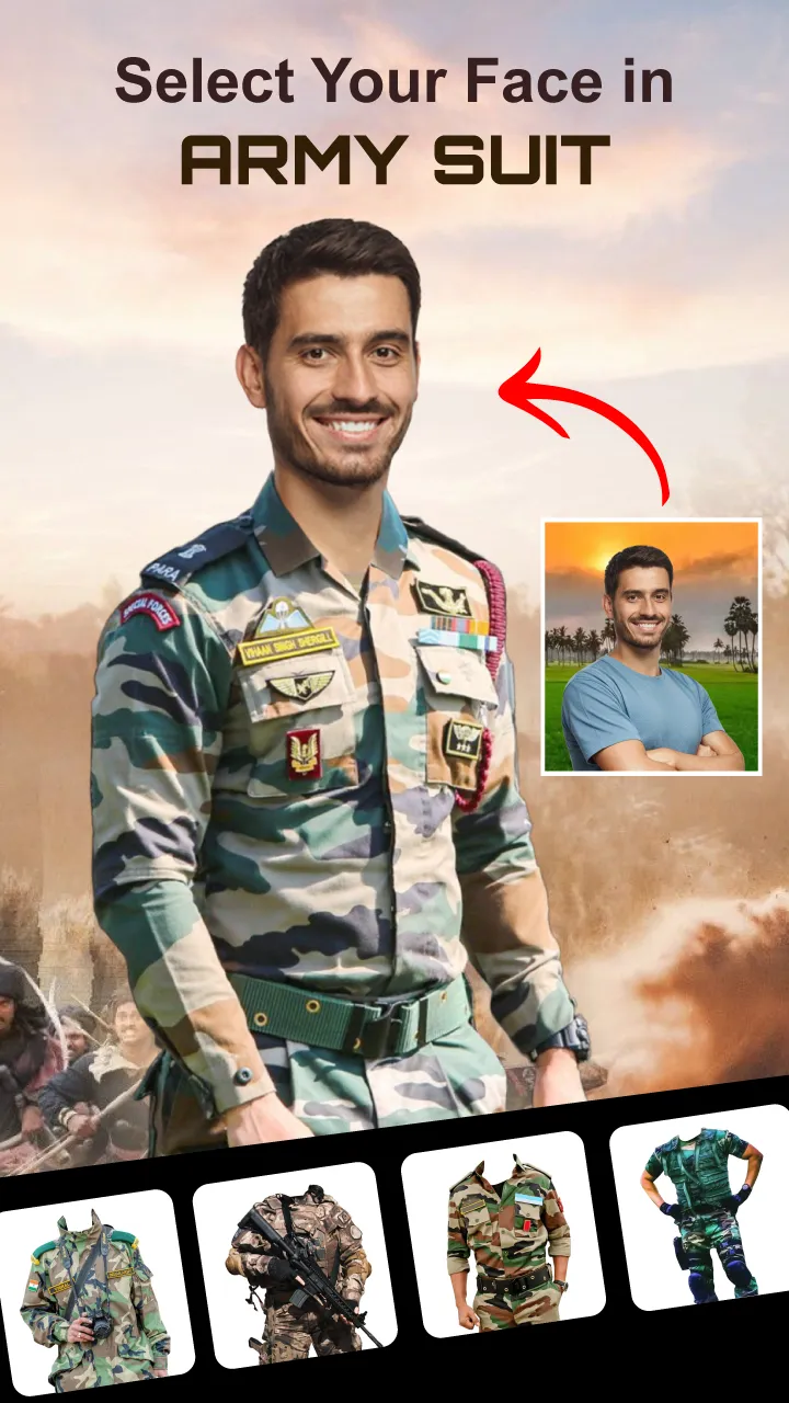 Army Photo Suit Editor ArmyMan | Indus Appstore | Screenshot