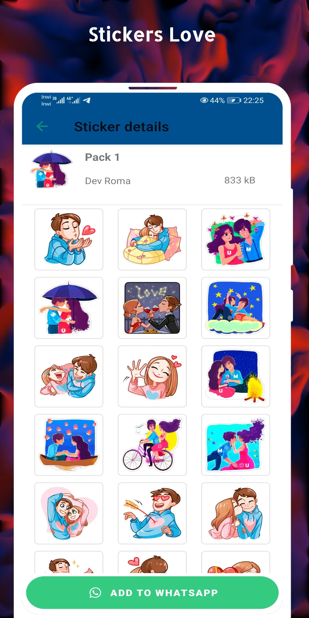 WASticker - Couple Romantic | Indus Appstore | Screenshot