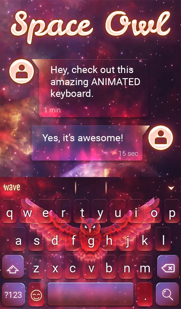 Space Owl Keyboard & Wallpaper | Indus Appstore | Screenshot