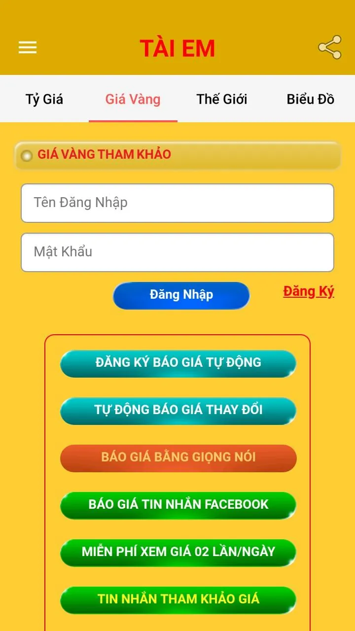 Tai Em - Giá Vàng, Ngoại Tệ | Indus Appstore | Screenshot