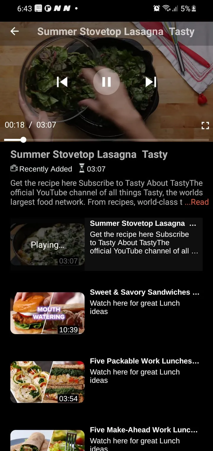 Tasty TV | Indus Appstore | Screenshot