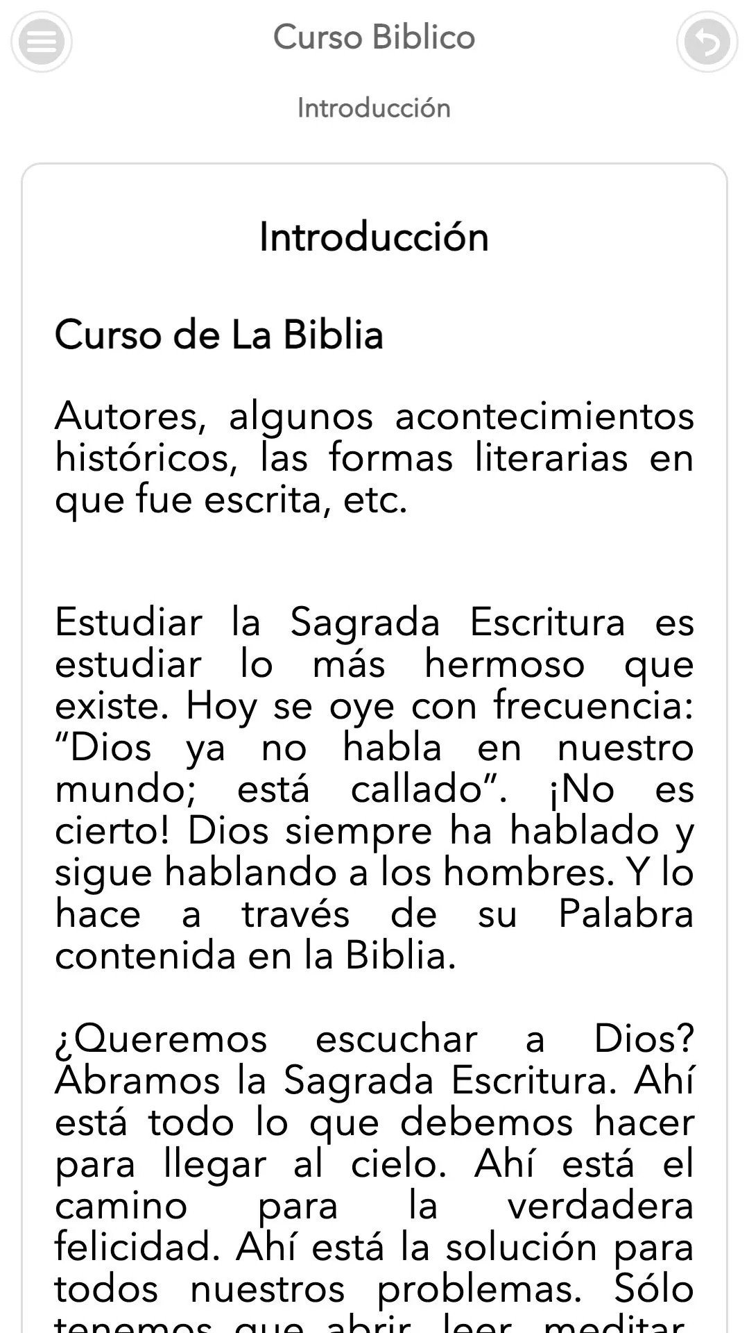 Curso de la Biblia | Indus Appstore | Screenshot