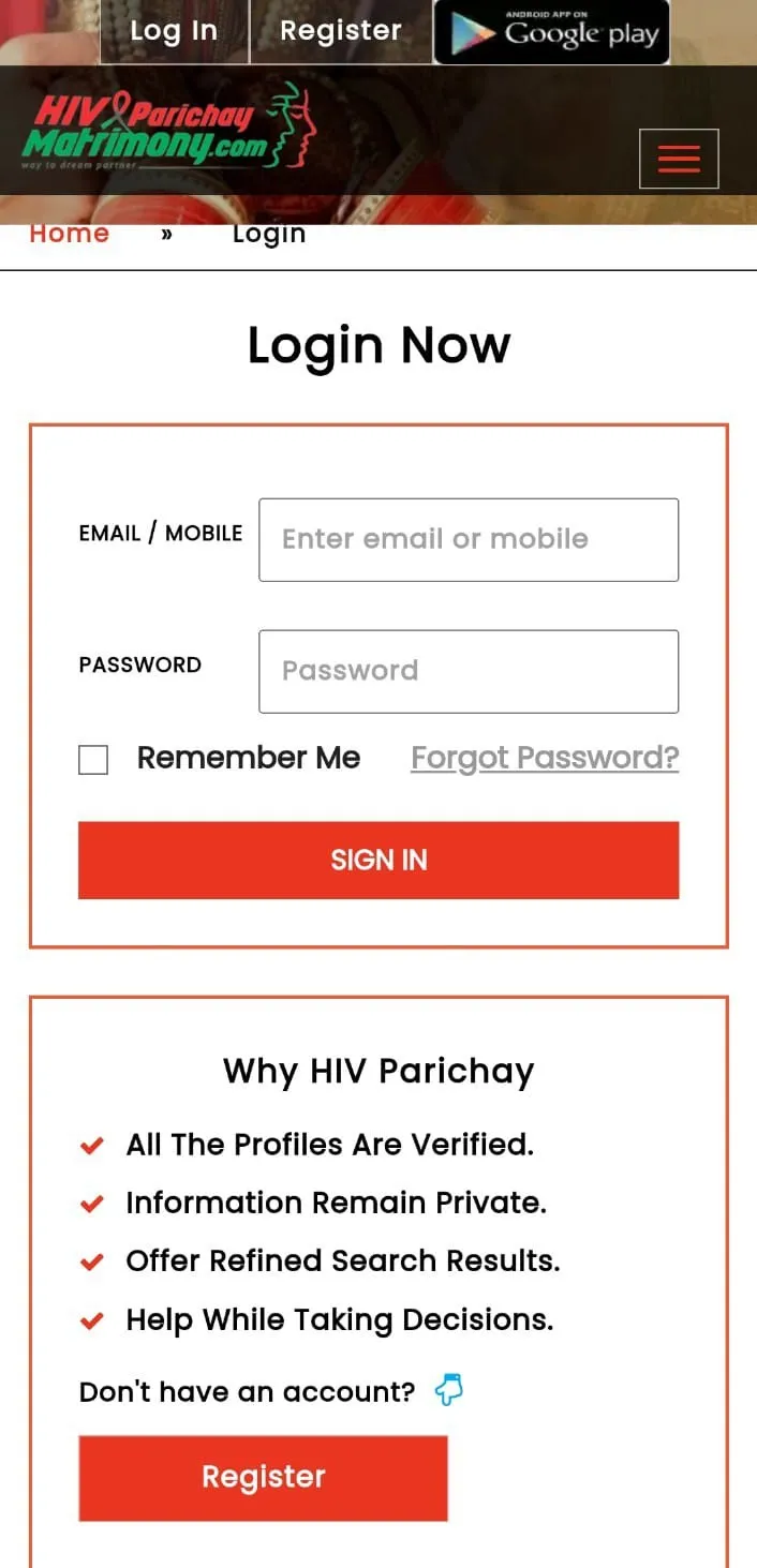 HIV Parichay Matrimony | Indus Appstore | Screenshot