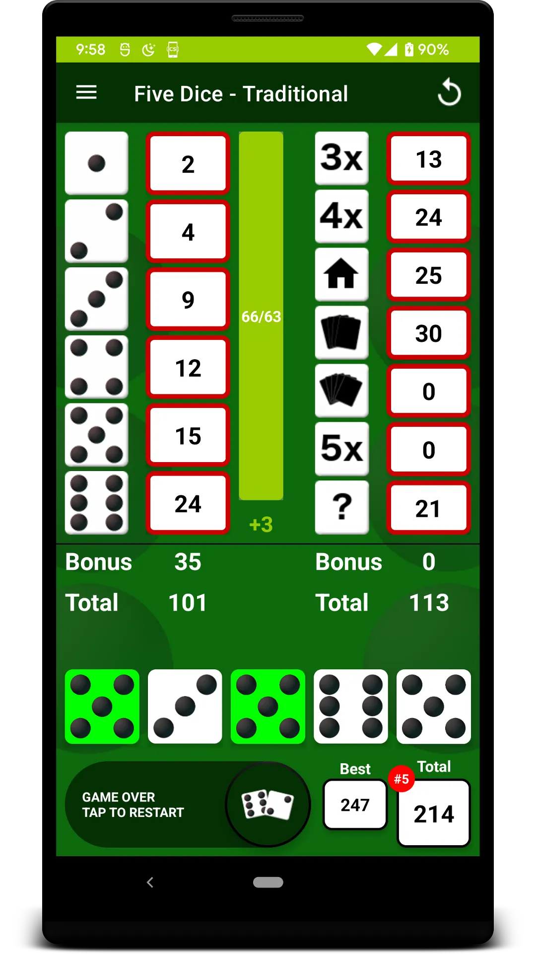 Five Dice | Indus Appstore | Screenshot