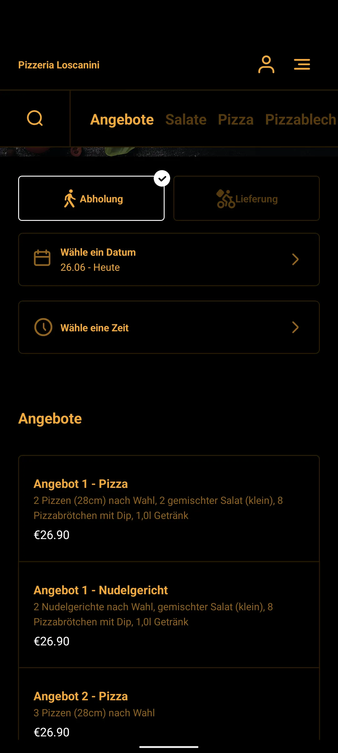 Pizzeria Loscanini Münster | Indus Appstore | Screenshot