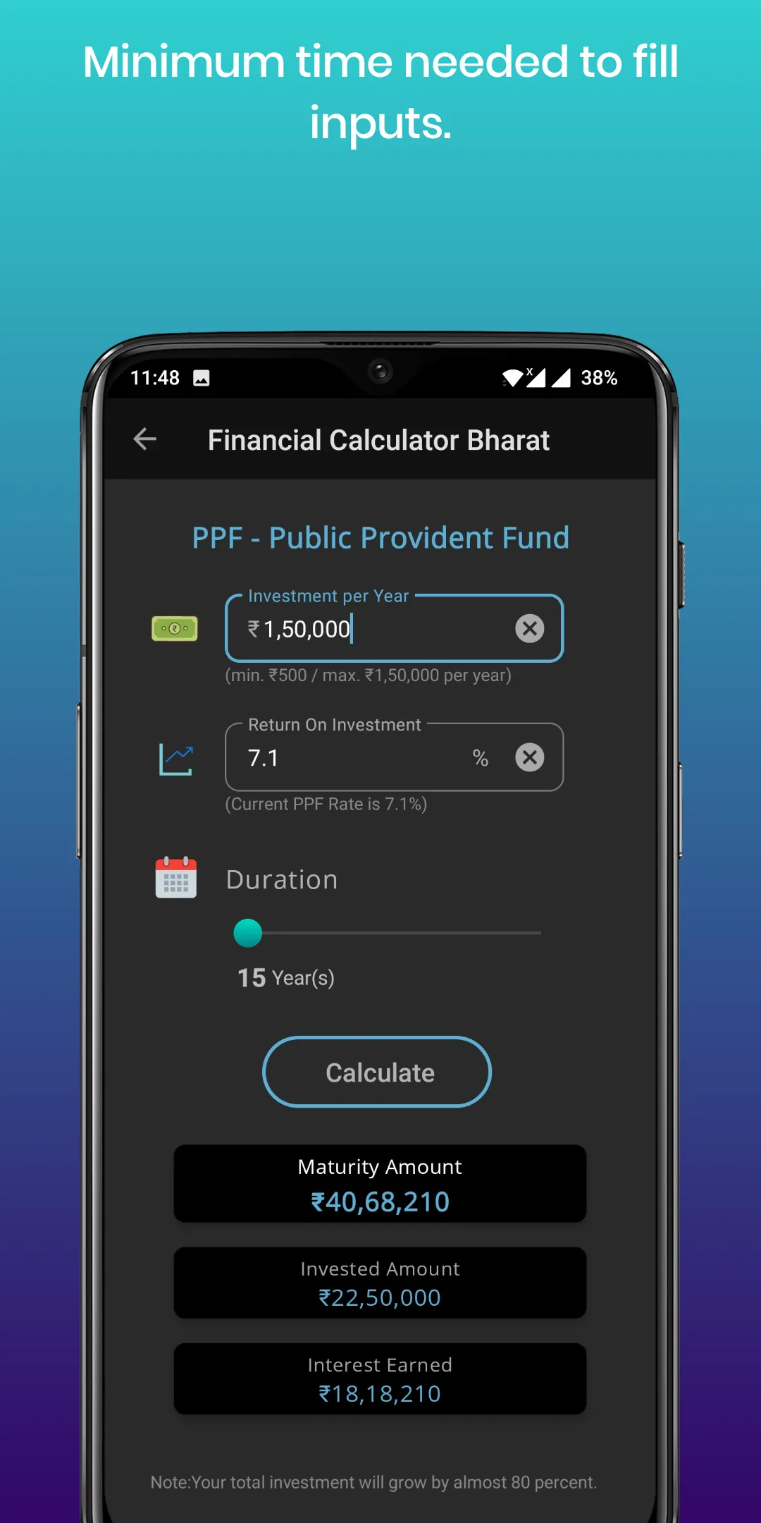 Financial Calculator Bharat | Indus Appstore | Screenshot