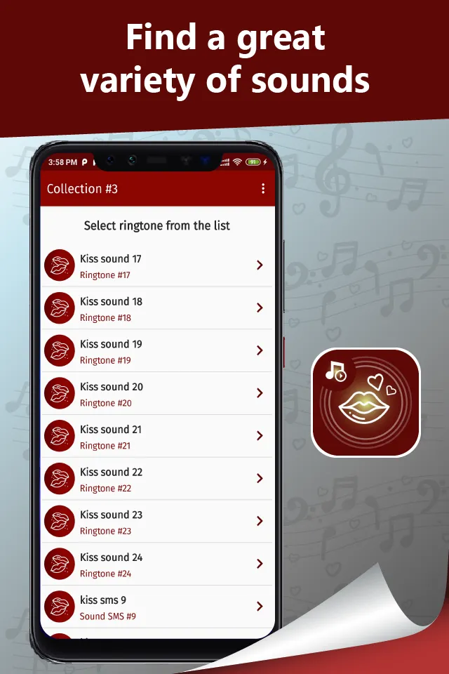 Kissing ringtones | Indus Appstore | Screenshot