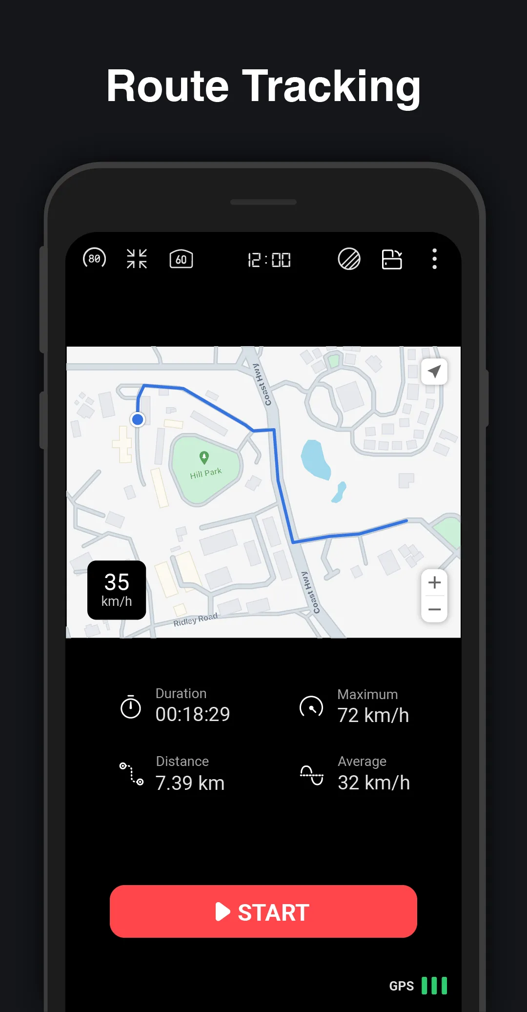 GPS Speedometer : Odometer HUD | Indus Appstore | Screenshot