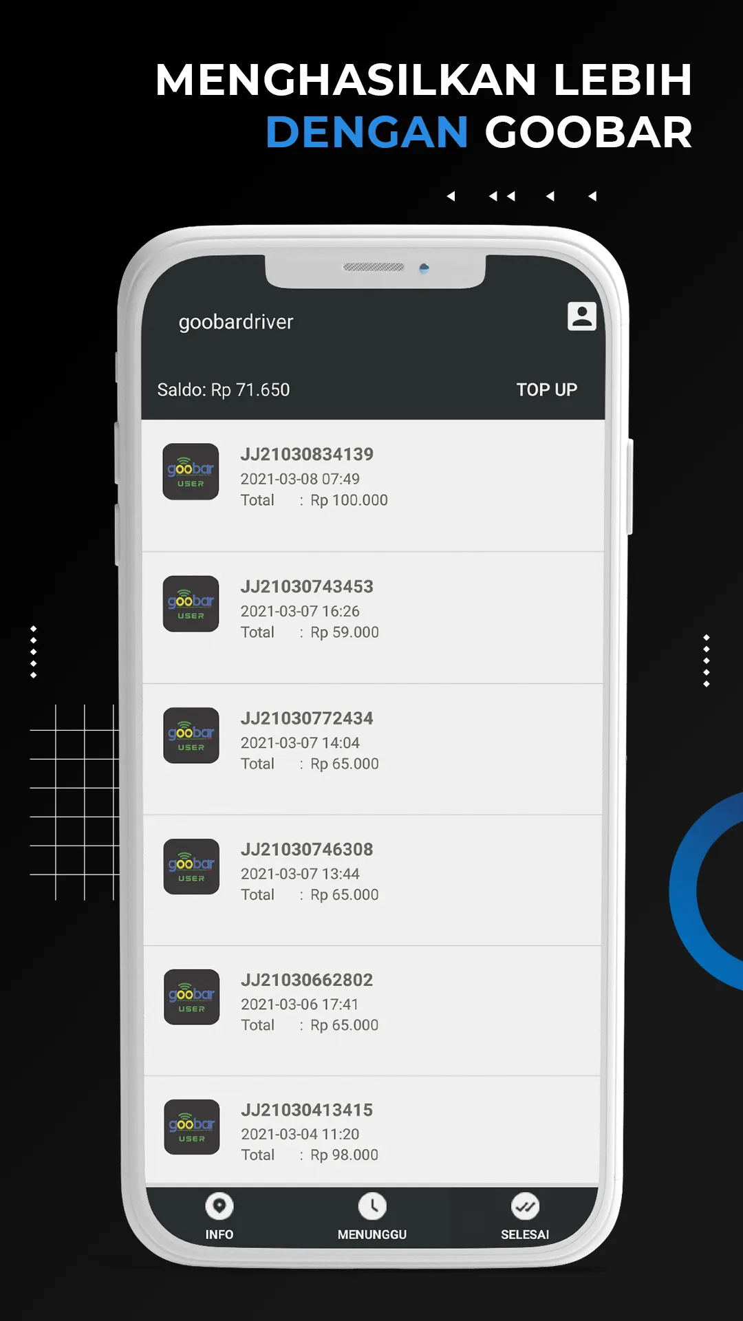 GOOBAR DRIVER | Indus Appstore | Screenshot